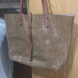 Sorial New York Rubina snake-embossed leather tote bag